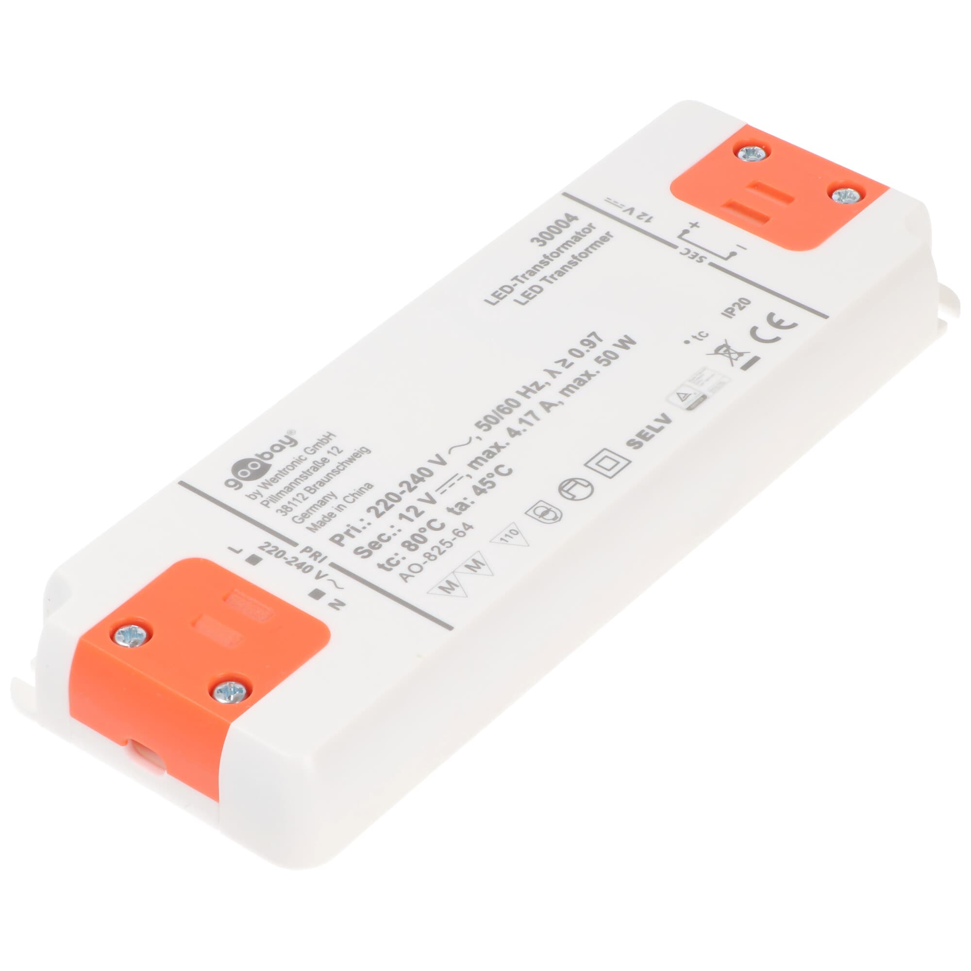 LED-Trafo 12 V/50 W 12 V DC für LEDs bis 50 W Gesamtlast