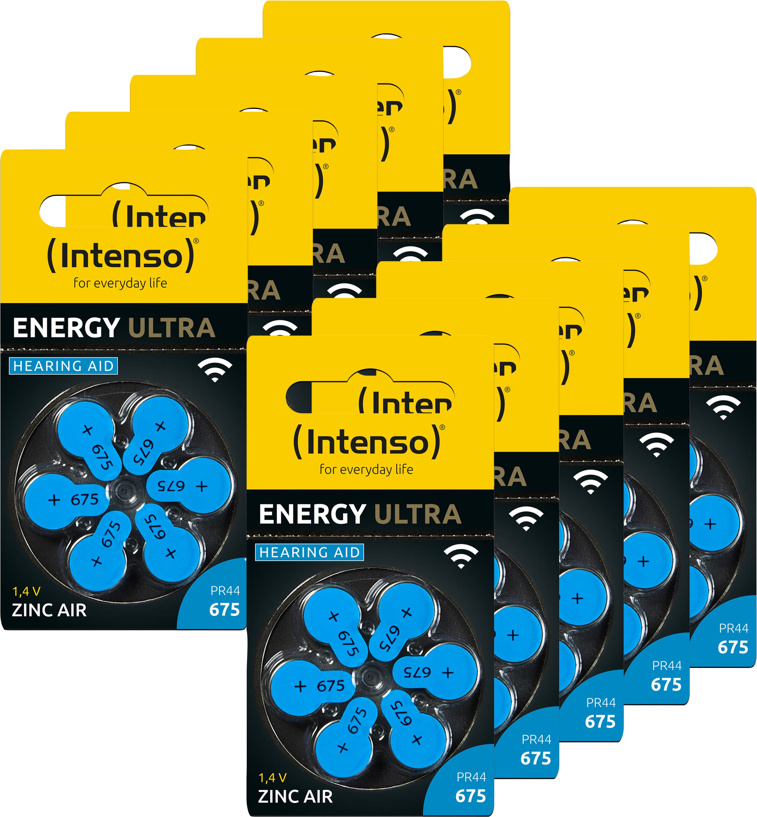 Intenso Hörgeräte-Batterie „Energy Ultra“ – A675 / PR44, 1,45 Volt (60er Pack)