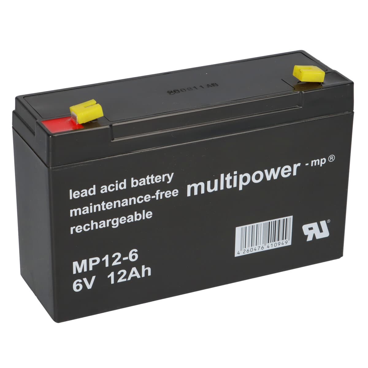 Multipower MP12-6 AGM Bleiakku 6V 12Ah – F4,8 mm