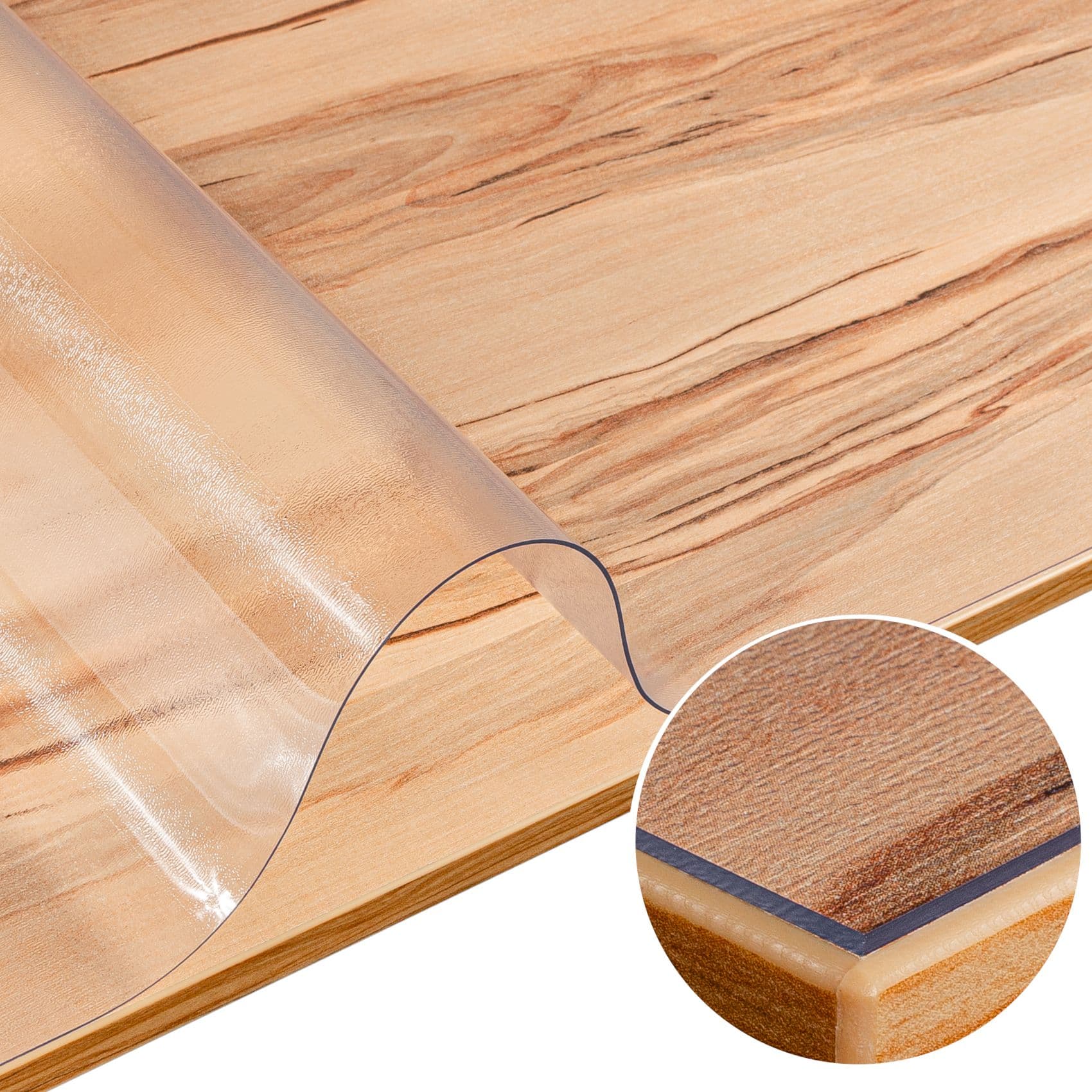 Tischschutzfolie transparent Tischfolie matt 1,5mm dick Tischschutz feinmattiert 90cm 100cm