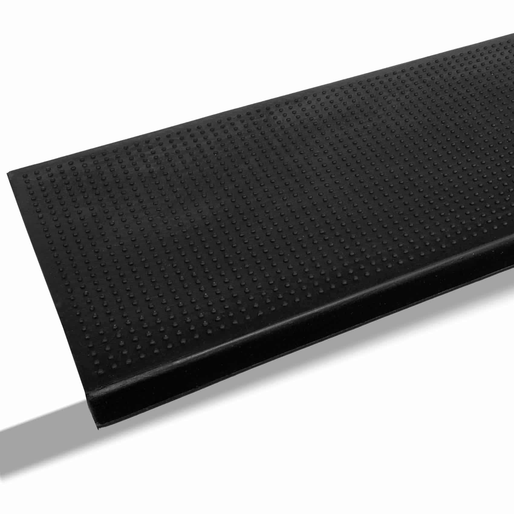 Gummi Stufenmatte Kantenschutz Punkte Schwarz Gummimatte Treppen Trittschutz 75x25x2,5cm