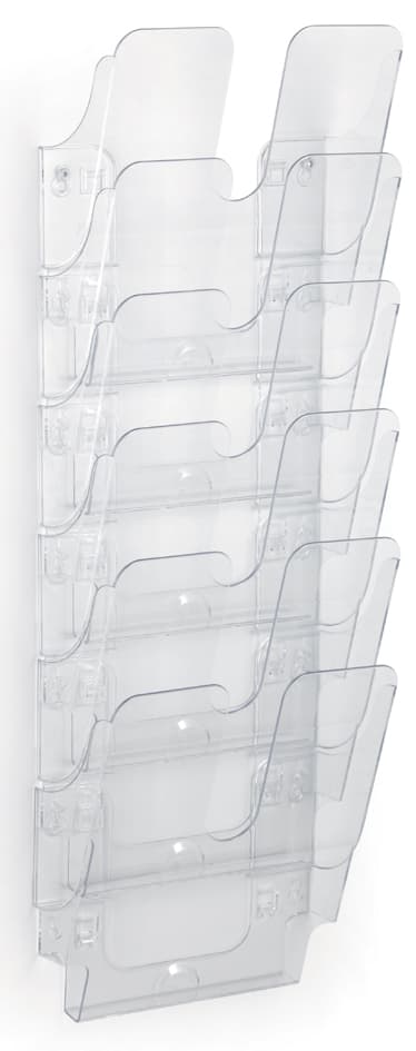 DURABLE Wand-Prospekthalter-Set , FLEXIPLUS 6, , A4, 6 Fächer