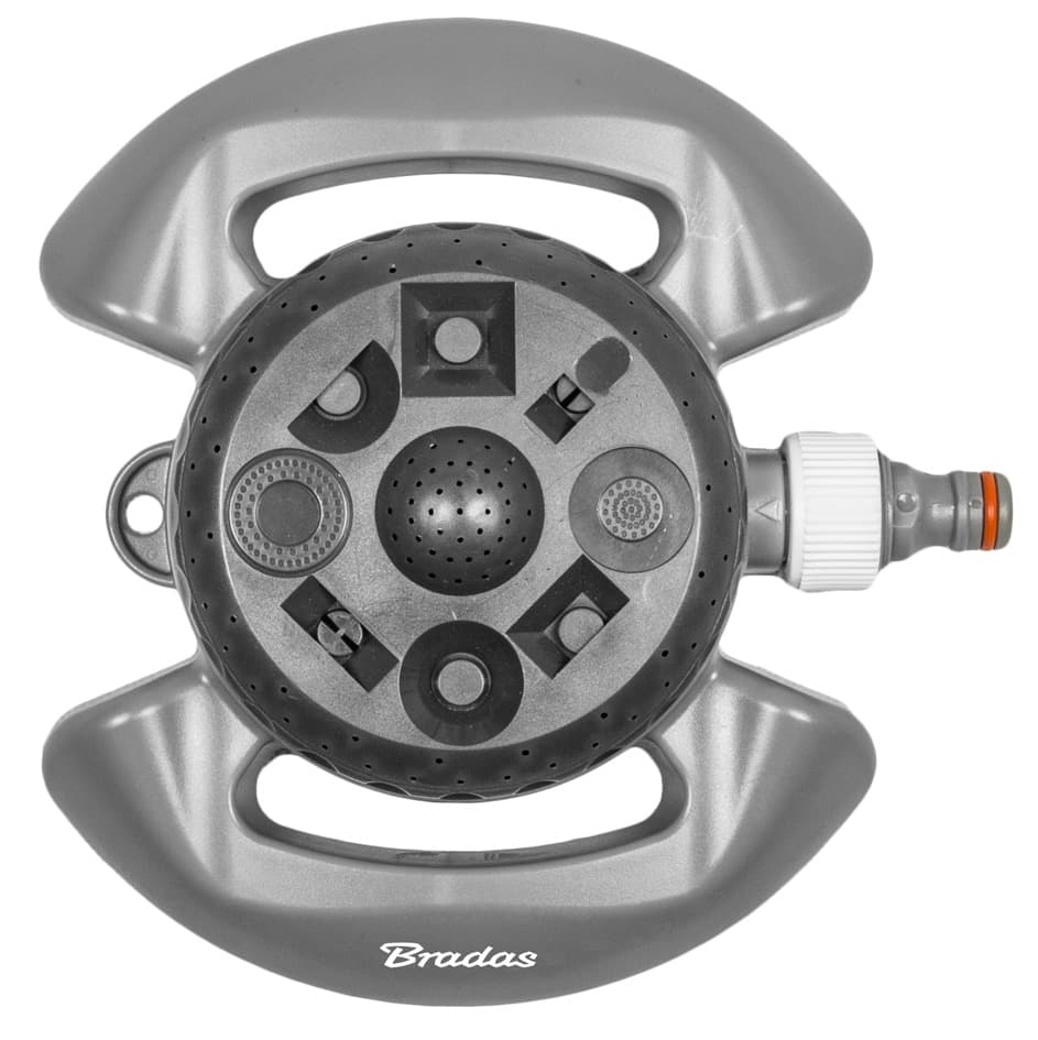 Bradas Rasensprenger WHITE LINE, 8 Funktionen, grau