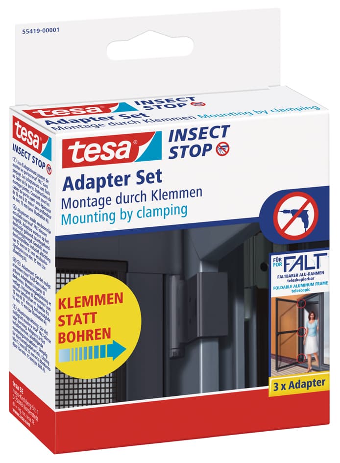 tesa Adapter für Fliegengitter ALU FALT Tür, anthrazit