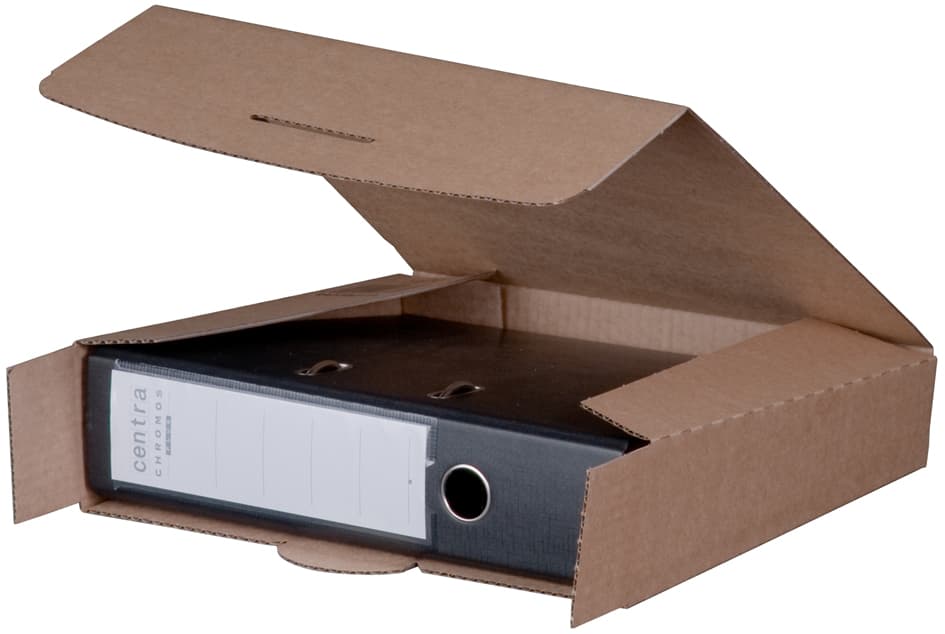 SMARTBOXPRO Ordner-Versandkarton, braun, (B)50 - 80 mm