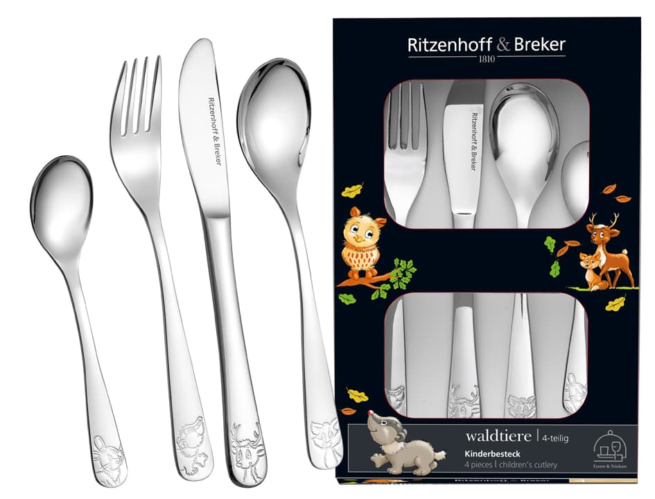 Ritzenhoff & Breker Kinderbesteck WALDTIERE, 4-teilig