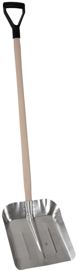 EDA Schaufel mit Holzstiel, Breite: 360 mm, silber