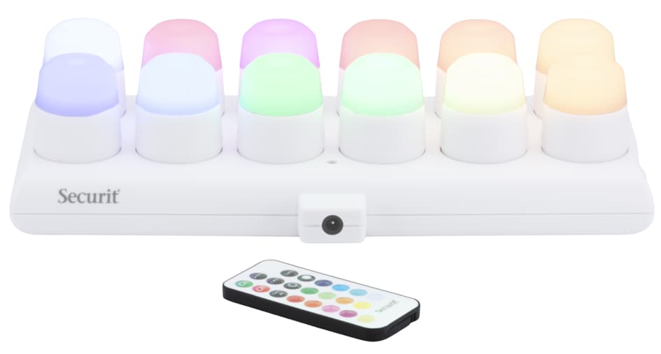 Securit Akku LED-Teelicht-Set AMSTERDAM, RGB-Farben