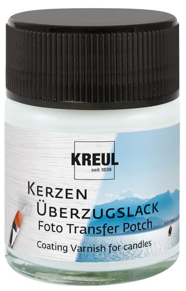 KREUL Foto Transfer POTCH Überzugslack für Kerzen, 50 ml