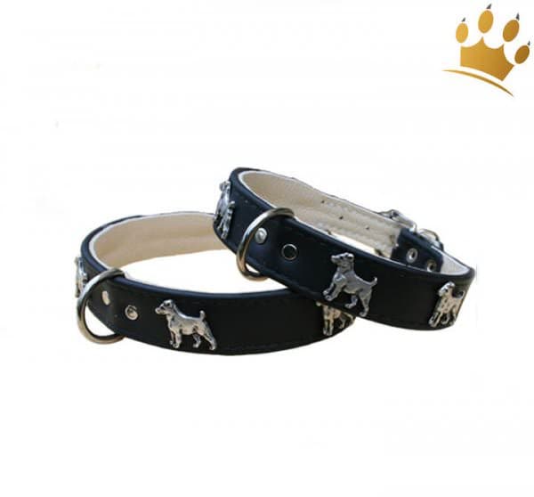 Motivhalsband Jack Russel Schwarz