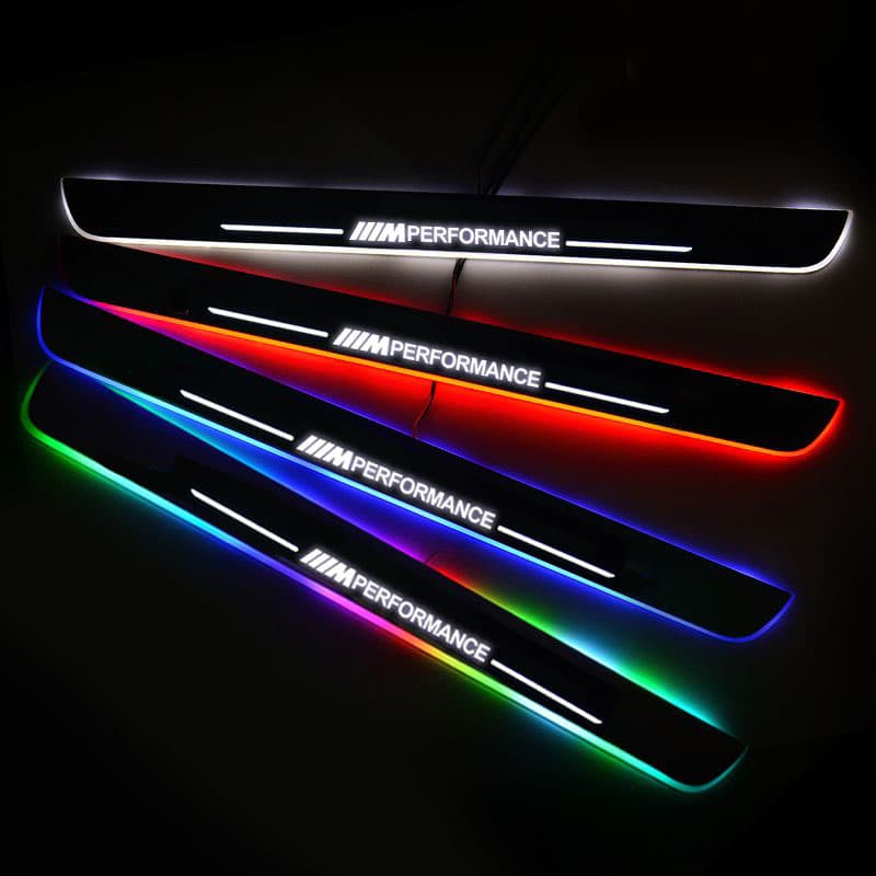 Wireless Illuminated BMW LED Door Sill Lights with 7 Colors Change