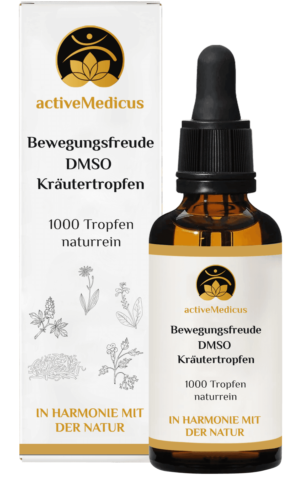 BewegungsFreude DMSO Kräutertropfen (50 ml, 1000 Tropfen)