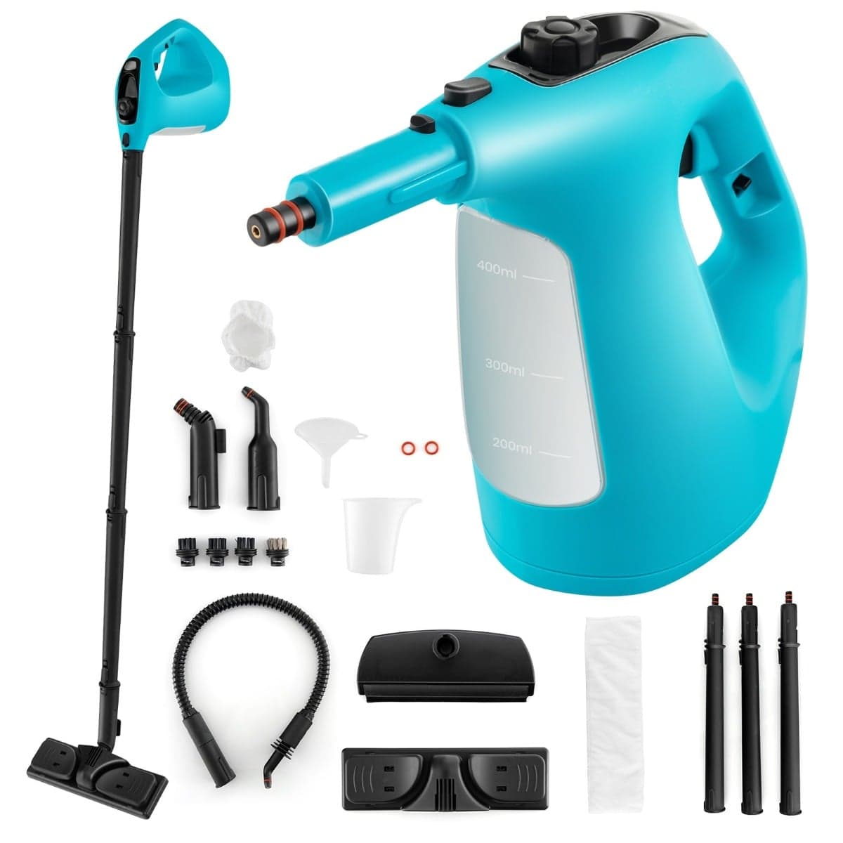 Costway 1500W Dampfreiniger mit 400 ML Tank Temperatur bis zu 125℃ Dampfreiniger Handgerät Blau