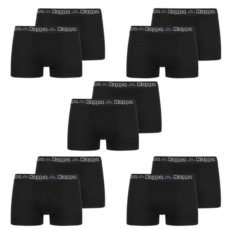 Kappa Boxershorts Herren Schwarz 10er Pack Gr. M-XXL, Mengenrabatte möglich!
