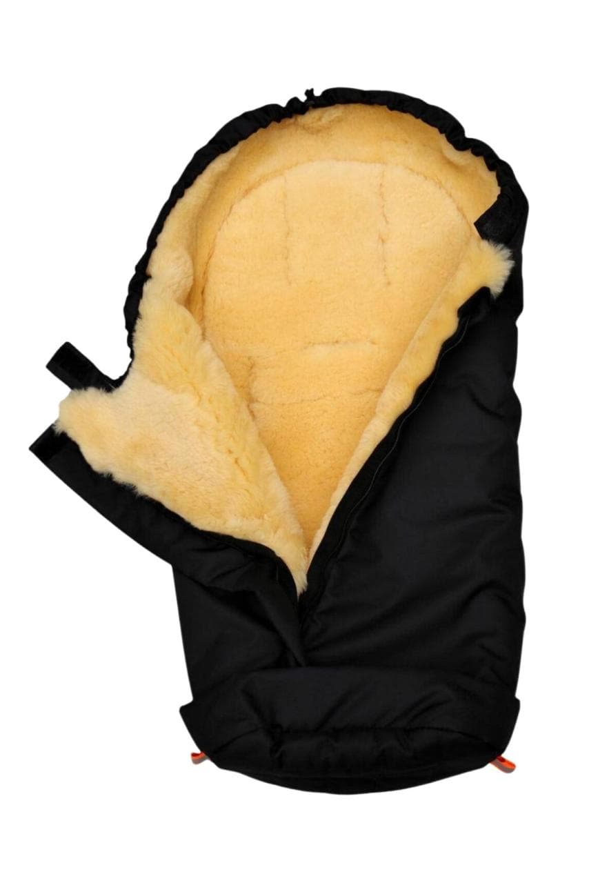 Lammfell - KINDERWAGEN FUßSACK Farbe: Grau