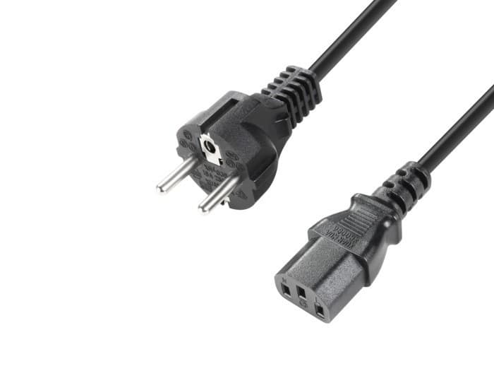 Kaltgerätekabel CEE 7/7 - C13, schwarz Kabel + Zubehör Kabel (konfektioniert) Kabel (Gerätezuleitung)