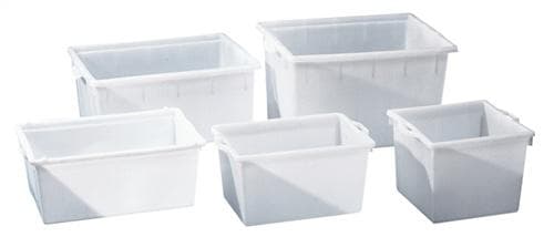Kunststoffbehälter eck.60l, PE natur L480xB480xH370mm konische Form GRAF