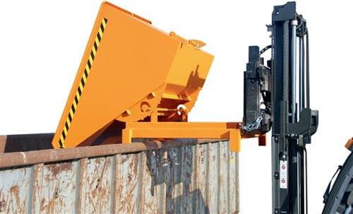 Schwerlast-Kippbehälter L1750xB1105xH1230mm, resedagrün Inh.1,2 m³ autom.Entr.
