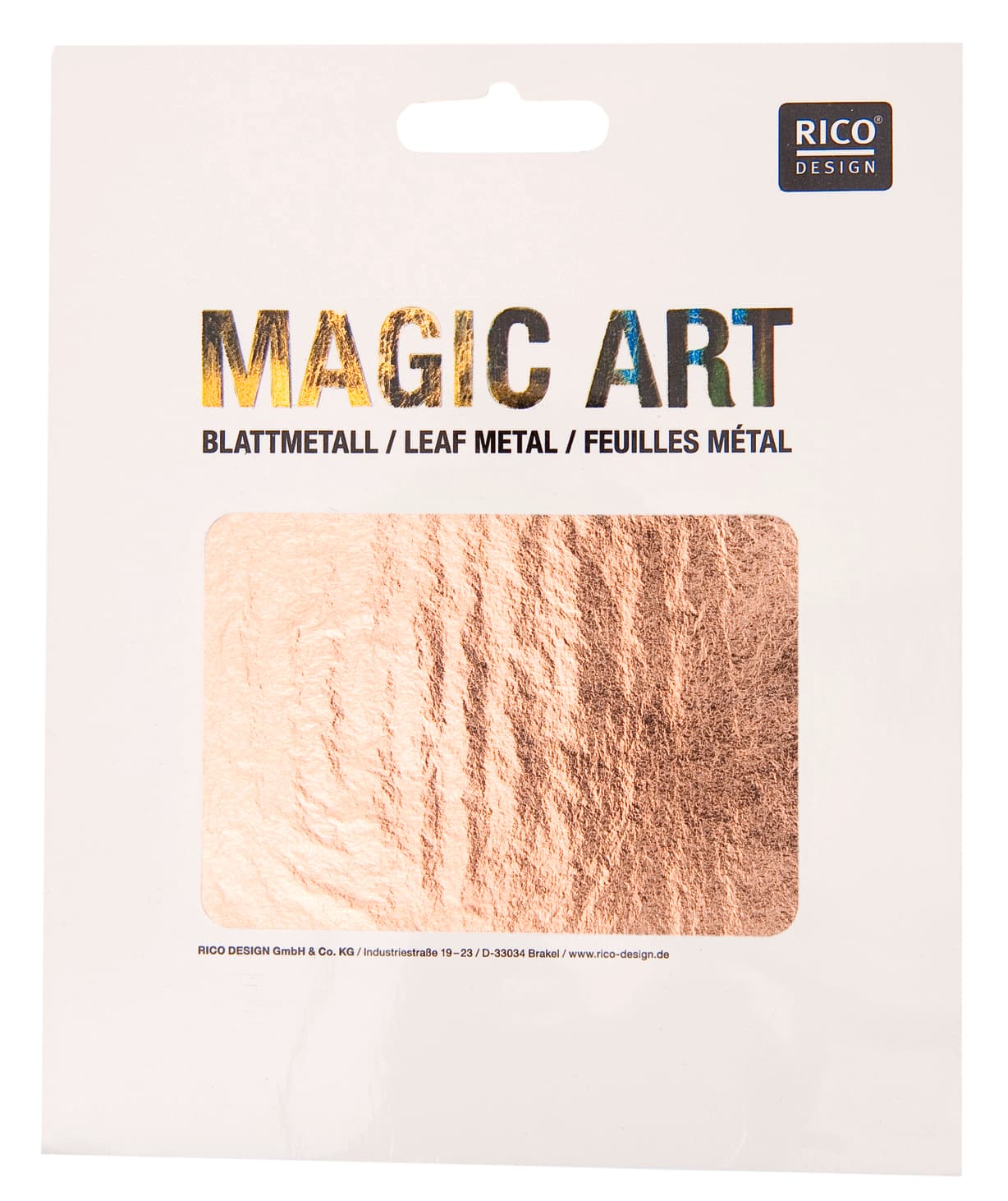 Rico Design Magic Art Blattmetall 6 Blatt Kupfer