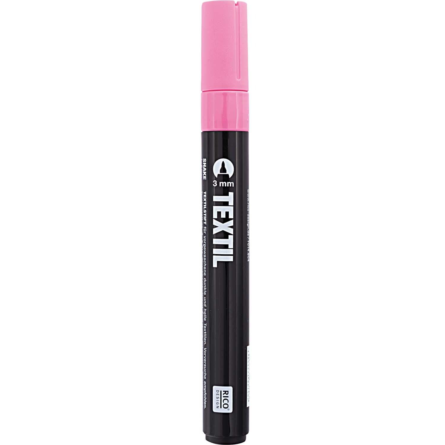 Rico Design Textilmarker dunkle Stoffe Rosa