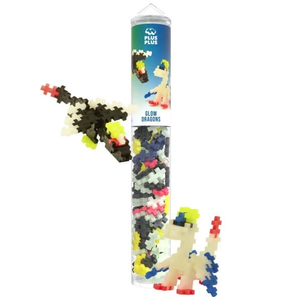 Plus-Plus Tube Mini Basic: Nacht Drache - 100 Bausteine