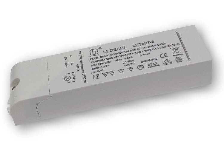 Elektronischer mini Halogen Trafo 60 VA - 12 V