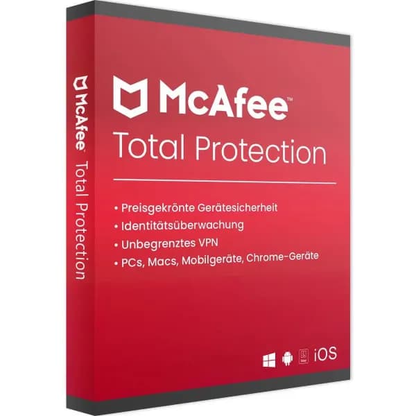 McAfee Total Protection 2026 (Year(s): 1 Year / Device(s): 5 Devices)