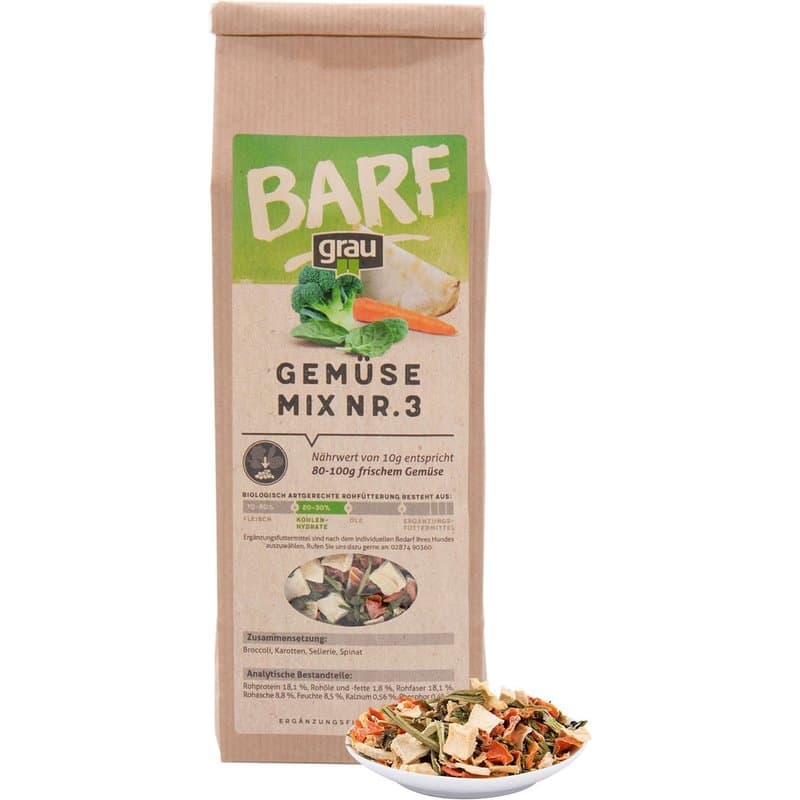 Grau Barf Gem?semix Mischung Nr.3 - 150 g