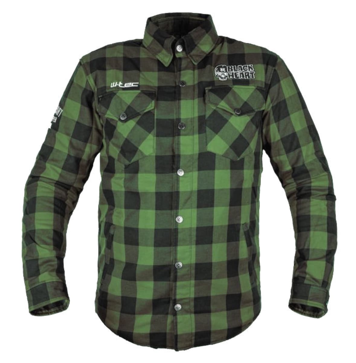 Motorradhemd BLACK HEART - Rattlesneak - Green L