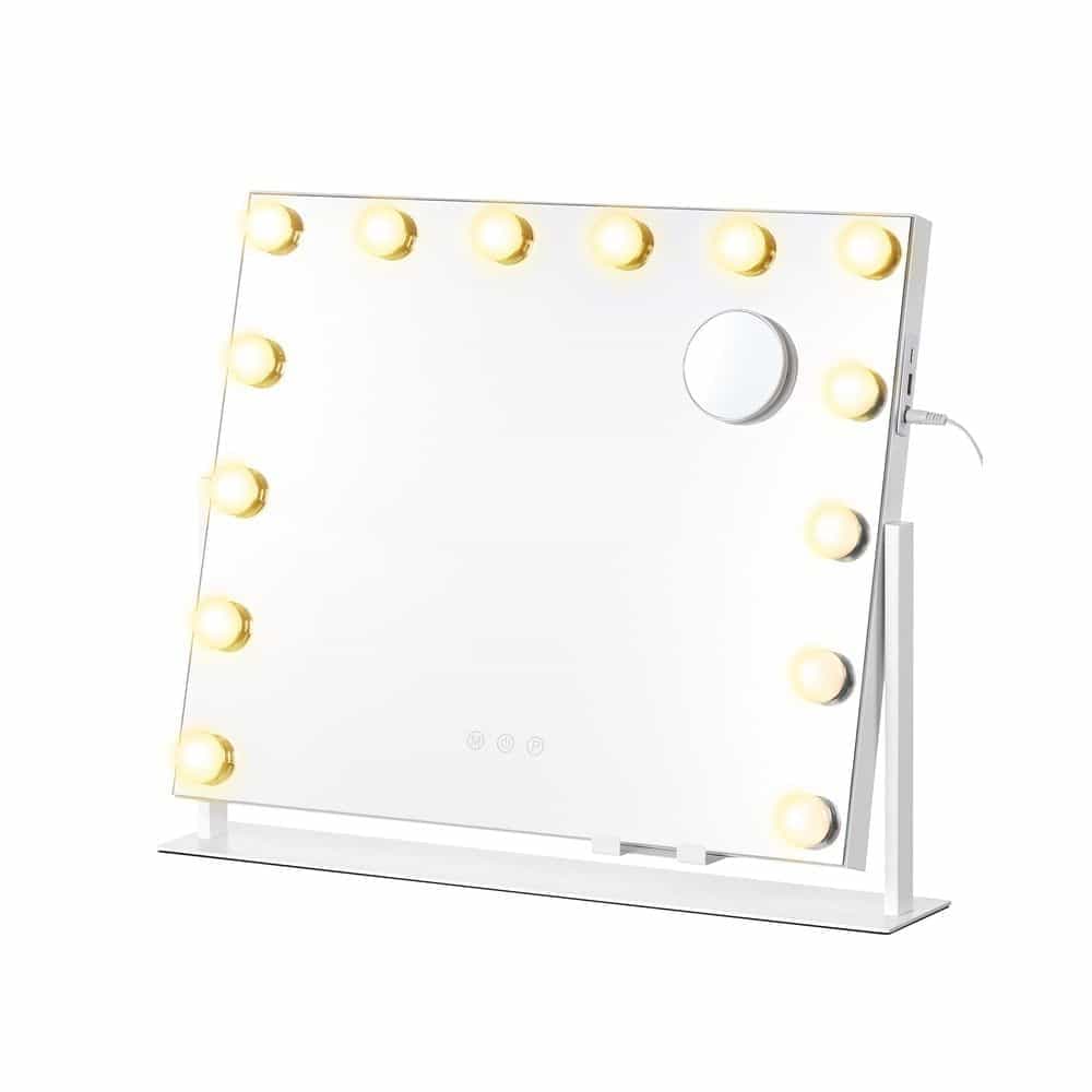 Schminkspiegel mit Beleuchtung und 14 LED-Glühbirnen