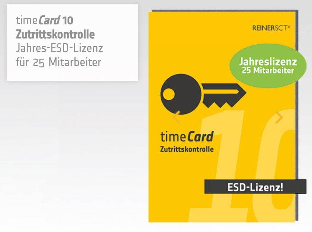 REINER SCT timeCard 10 ZuKo 25 MA 1 Jahr Laufzeit