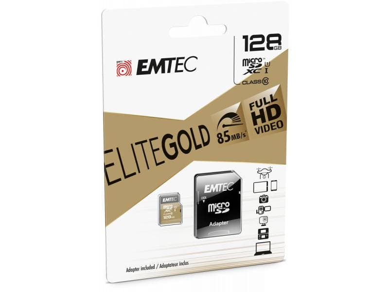 Emtec mSD 256GB UHS-I U1 EliteGold + Adapter