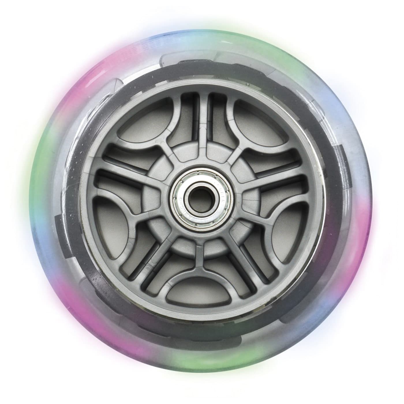 GLOBBER Roue Avant 121mm LED Transparent [x2]