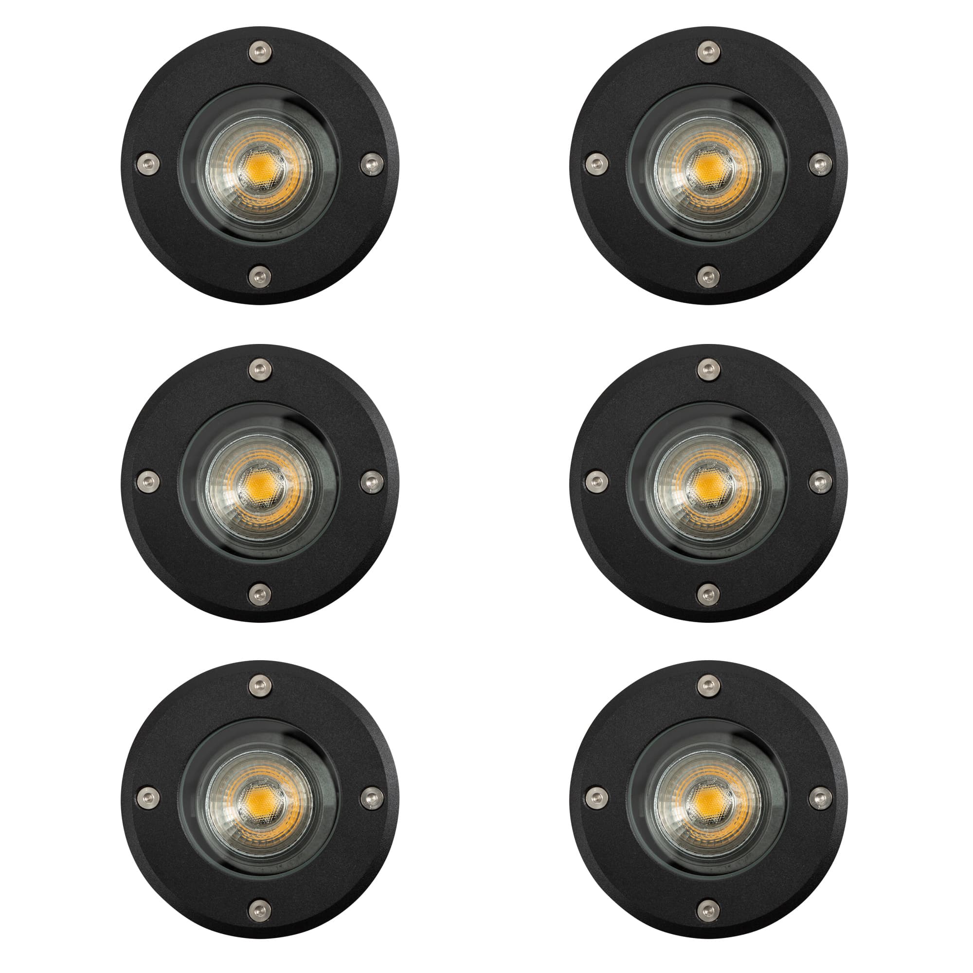 Bodenspot LED Ø11 Rund Schwarz Set (6-stück)