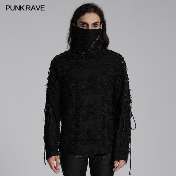 Schwarzer Rollkragen mit Maske