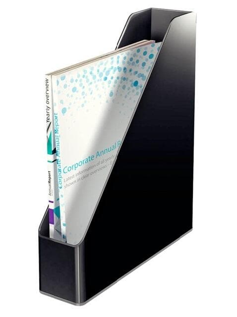 LEITZ Stehsammler Polystyrol schwarz/grau , DIN A4