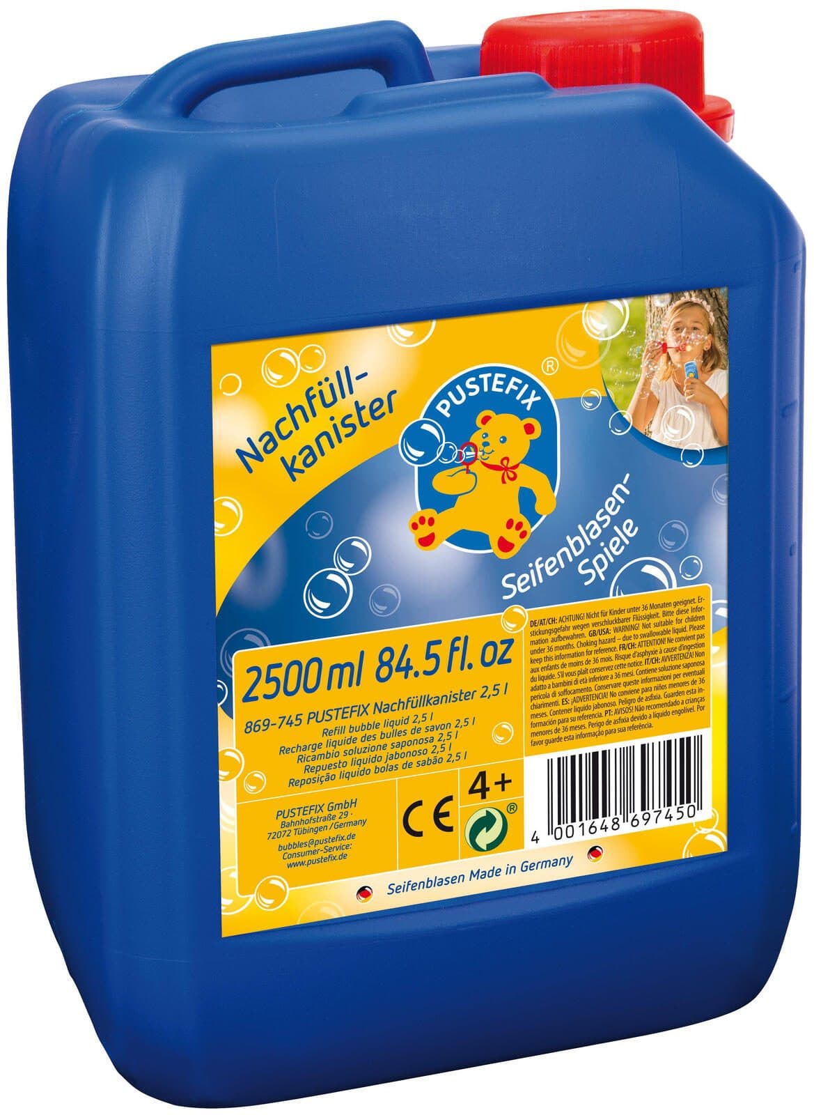 PUSTEFIX® Seifenblasenflüssigkeit Nachfüllkanister