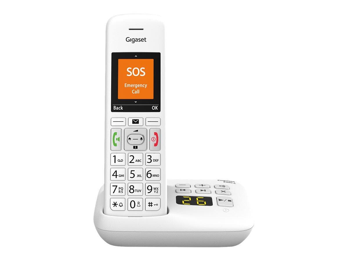 Gigaset E390A Schnurlostelefon mit Anrufbeantworter weiß