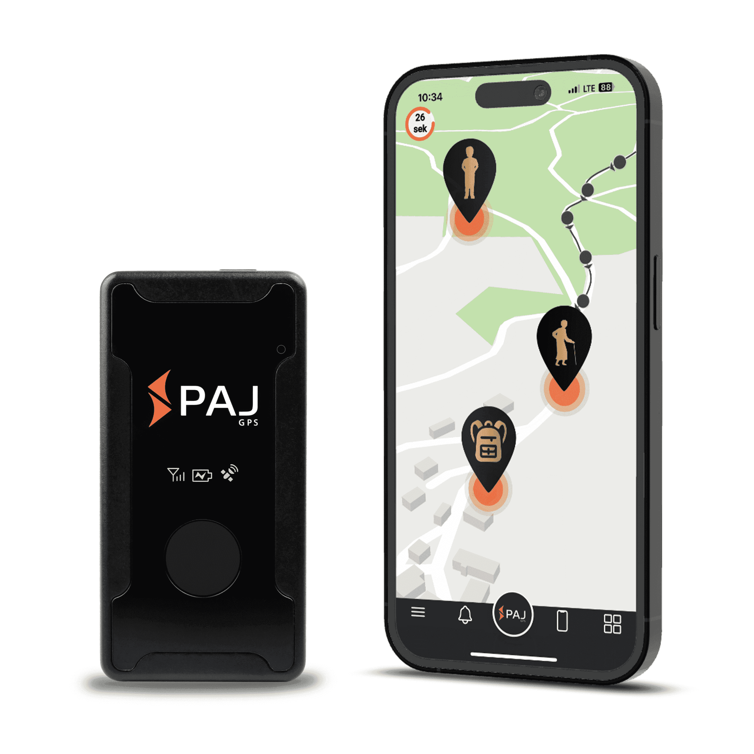 PAJ GPS Tracker für Kinder & Senioren 2025 | EASY Finder 4G | jetzt NEU: Sprachnachrichten-Funktion | 4G Live-Ortung weltweit | mit SOS-Notrufknopf