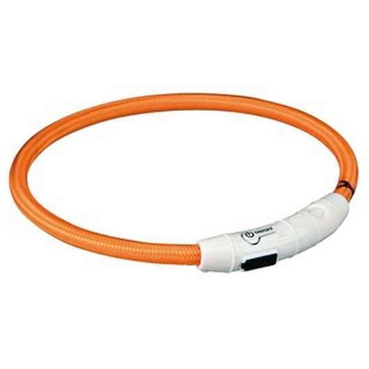 Trixie Flash Leuchtring USB Orange M-L