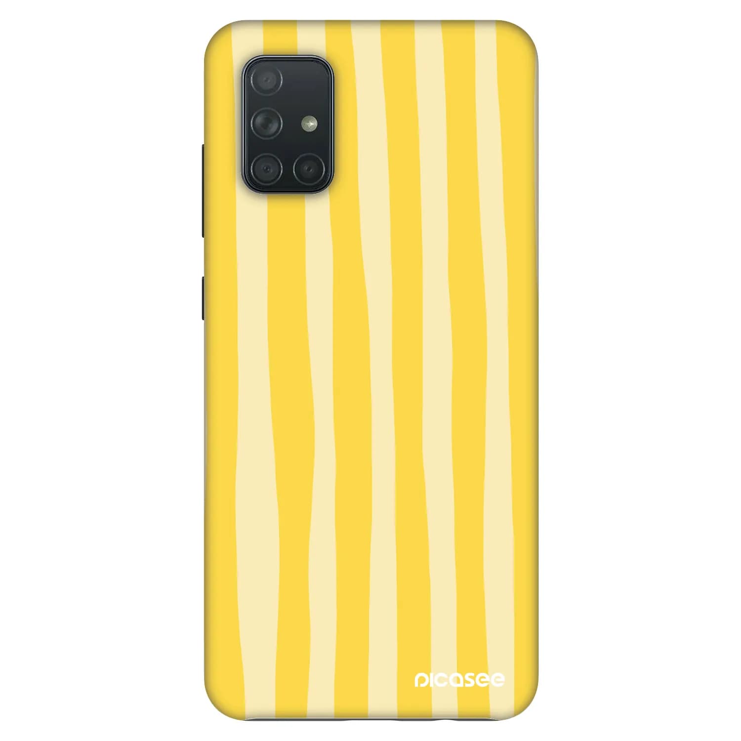 Fashion Case für Samsung Galaxy A71 A715F - Lines lemon