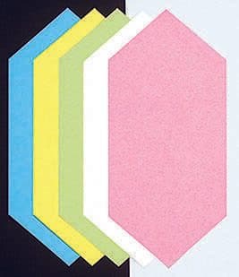 Moderationskarten 20,5 x 9,5 cm rot, weiß, grün, blau, gelb