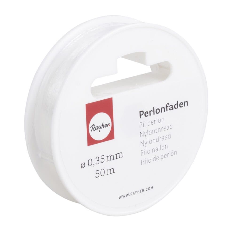 Rayher Perlonfaden 0.35 mm x 50 m transparent