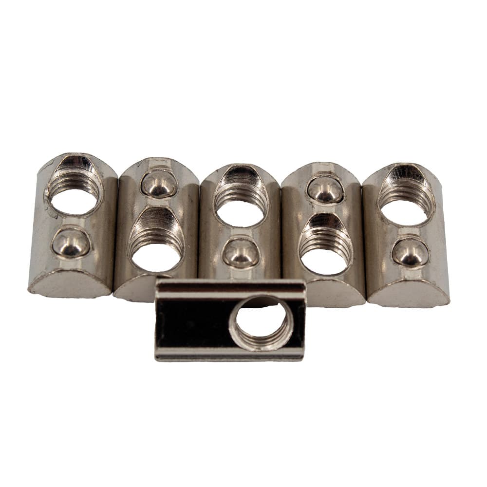 20x Nutenstein M6 Nut 8 einschwenkbar