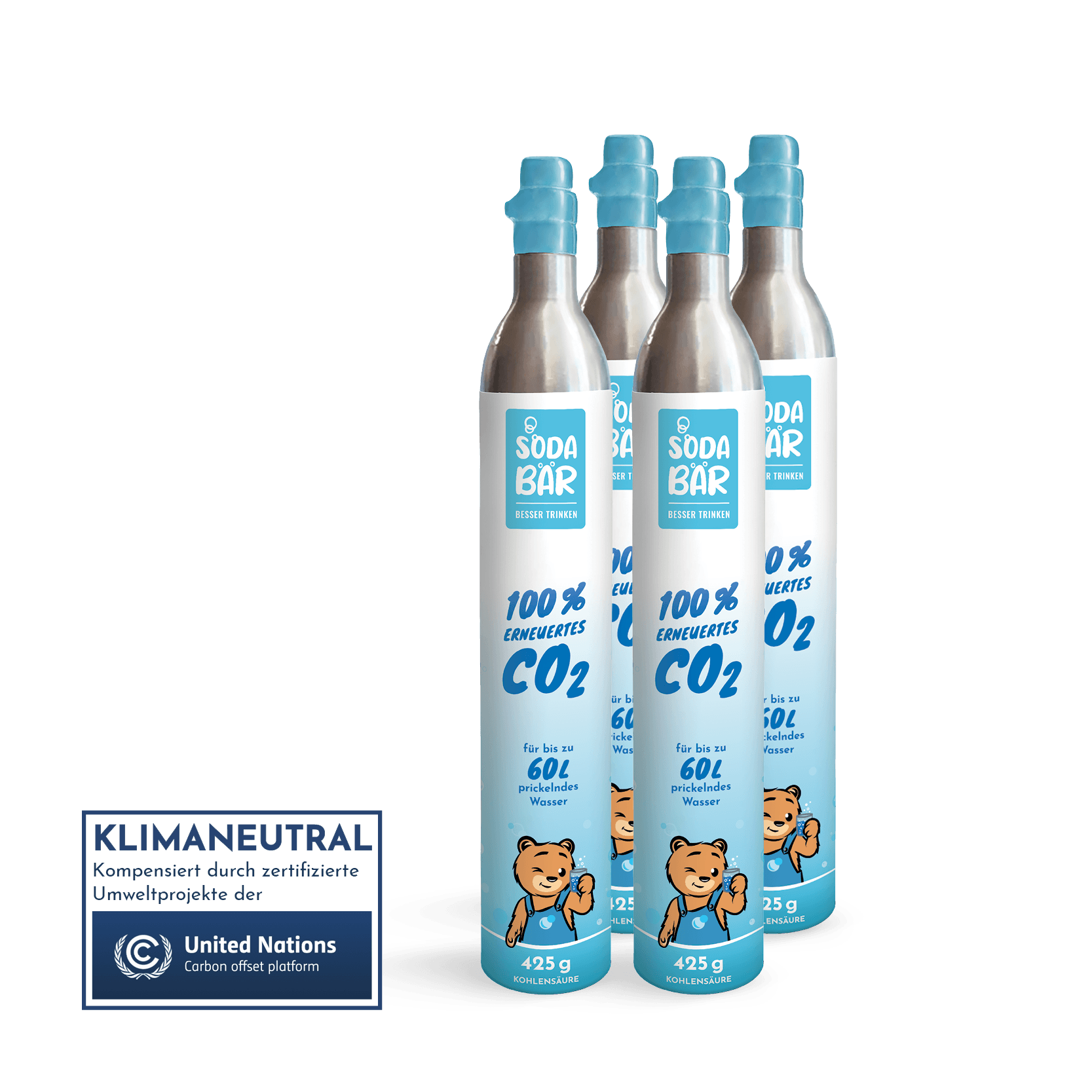 Starterkit 4x 425g CO2-Kaufzylinder