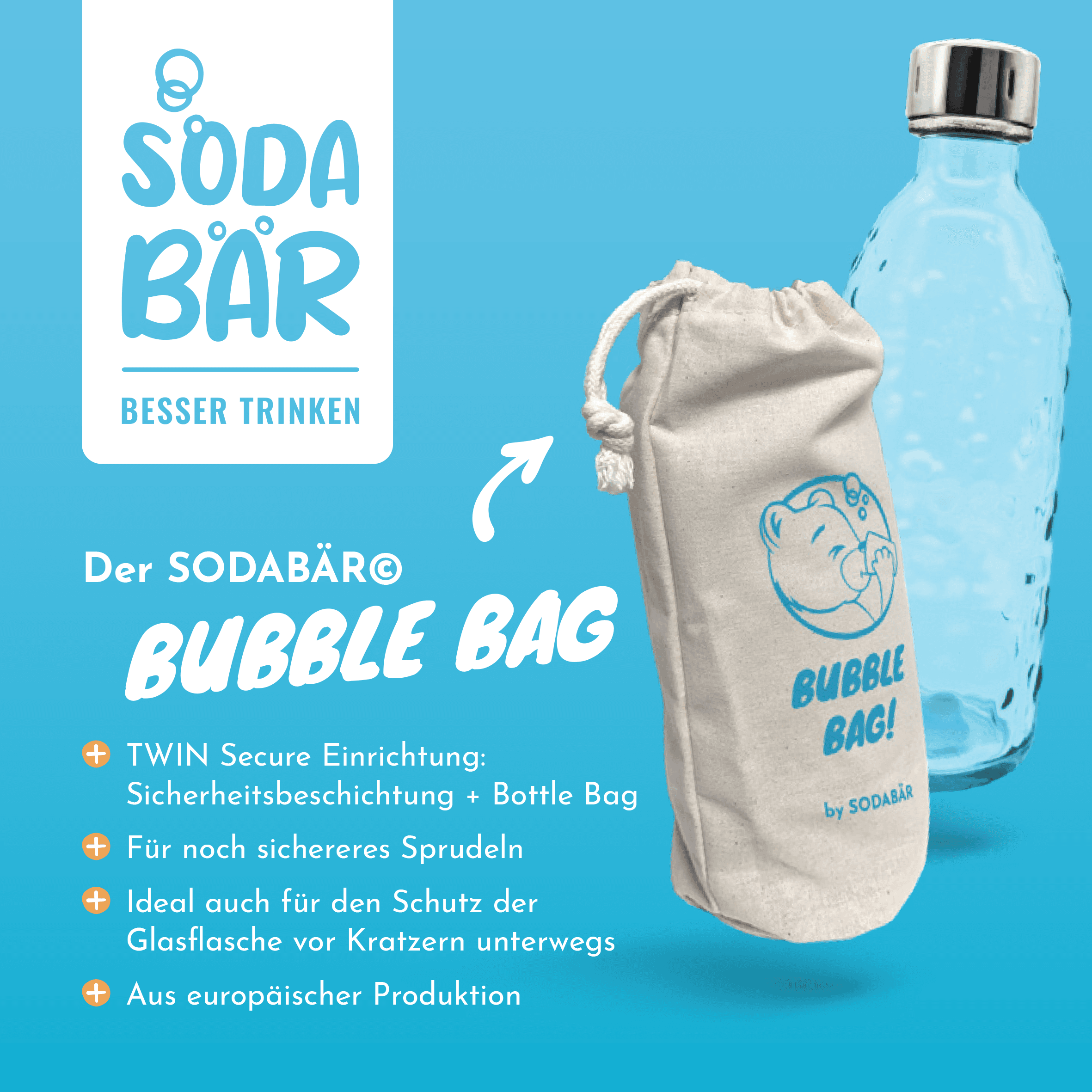 6er Pack Glasflasche 0,7 l mit Schraubverschluss