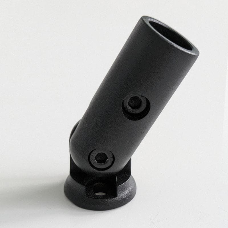 Wandanschluss schwarz 180° verstellbar für Ø 12 mm Stabistange geeignet