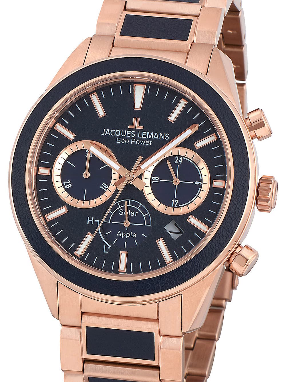 Jacques Lemans 1-2115H Eco Power Apple Herrenuhr 44mm 10ATM