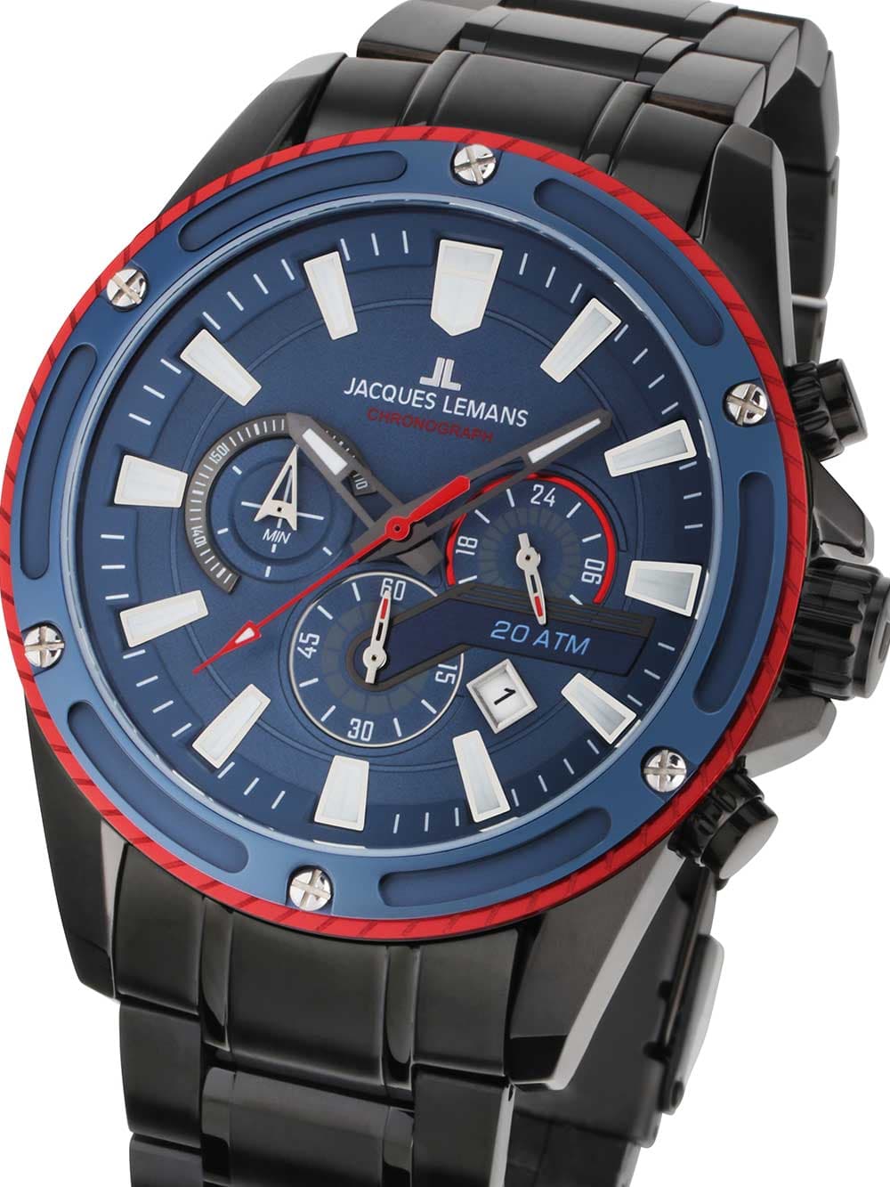 Jacques Lemans 1-2141G Liverpool Chronograph Herrenuhr 48mm 20ATM