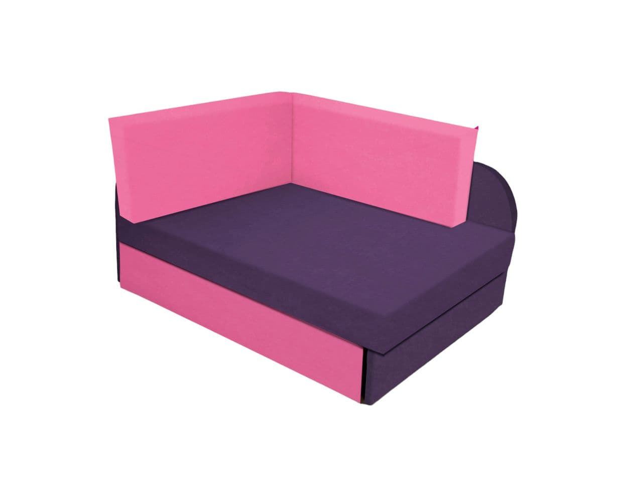 Kinderschlafsofa FATAJA – lila/rosa